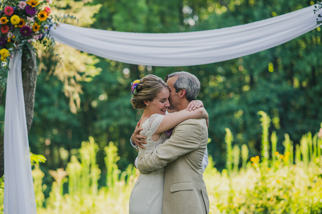Nick and Camilla embracing
