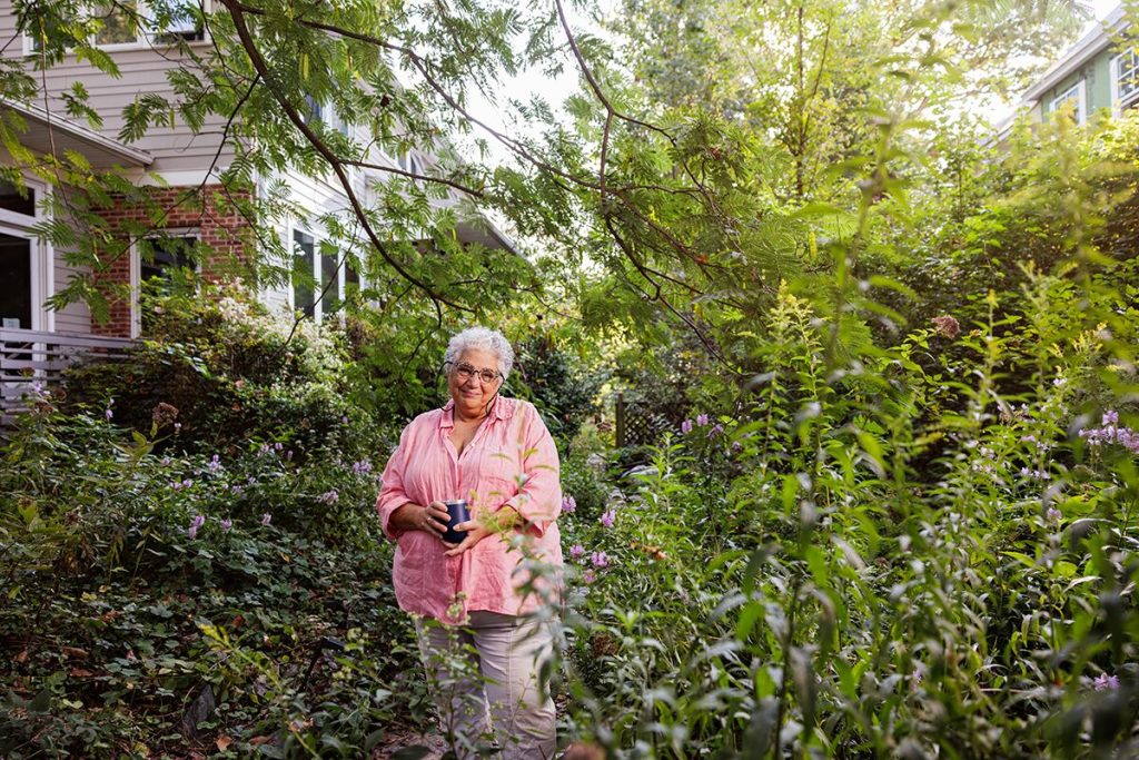 Francesca Grifo in her yard